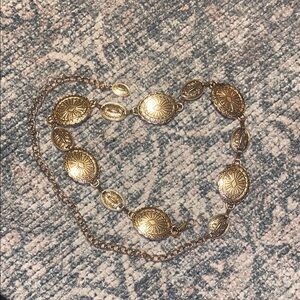 Western Metal Concho Belt Bronze